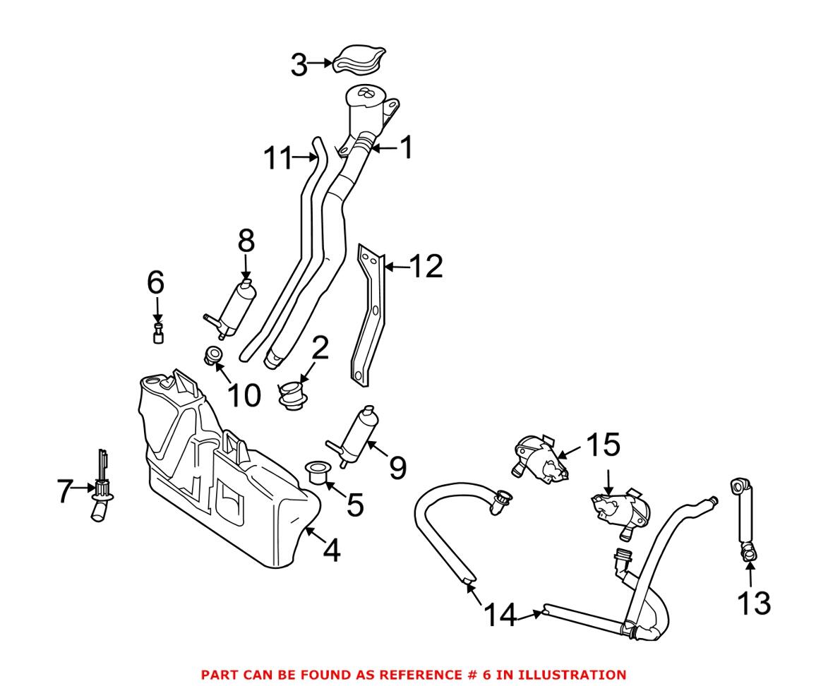 BMW Windshield Washer Hose Connector 61688248026